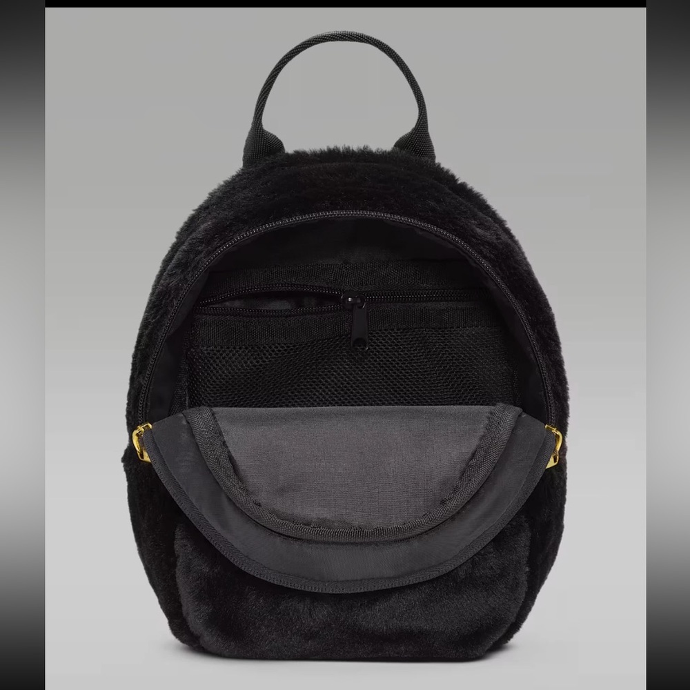 Black Furry Backpack - Picture 5 of 9